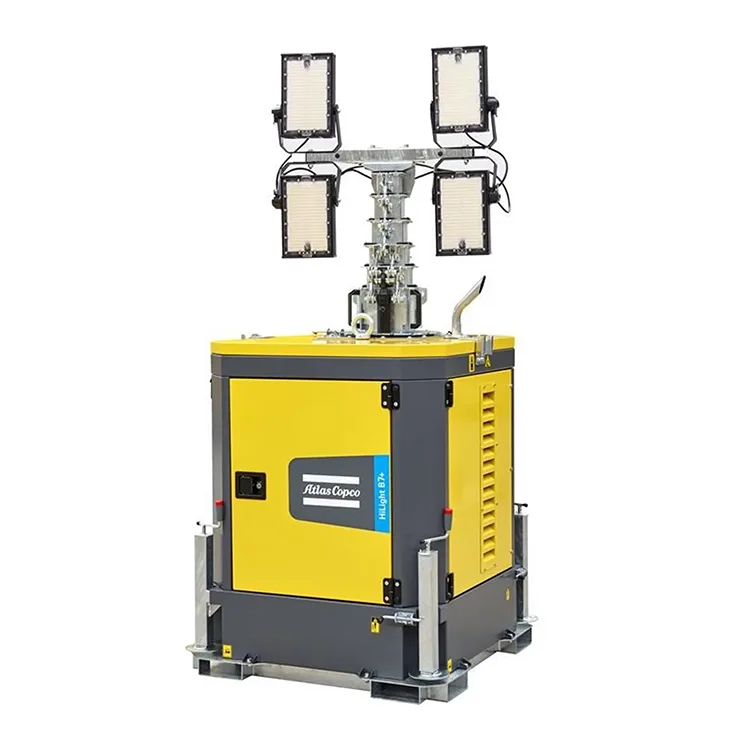 Milliseid põhilisi eeliseid pakub Atlas Copco LED-valgustorn Hilight ehitus- ja ürituste valgustusprojektide jaoks?